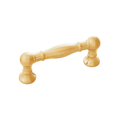 Fuller Collection Pull 3 Inch Center to Center Brushed Golden Brass Finish
