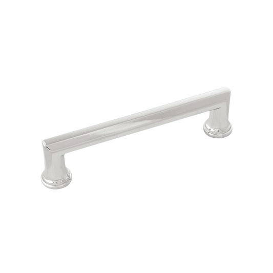 Facette Collection Pull 3-3/4 Inch (96mm) Center to Center Polished Nickel Finish