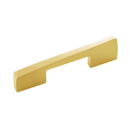 Flex Collection Pull 3 Inch & 3-3/4 Inch (96mm) Center to Center Brushed Golden Brass Finish