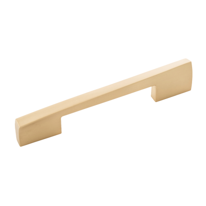Flex Collection Pull 5-1/16 Inch (128mm) Center to Center Brushed Golden Brass Finish