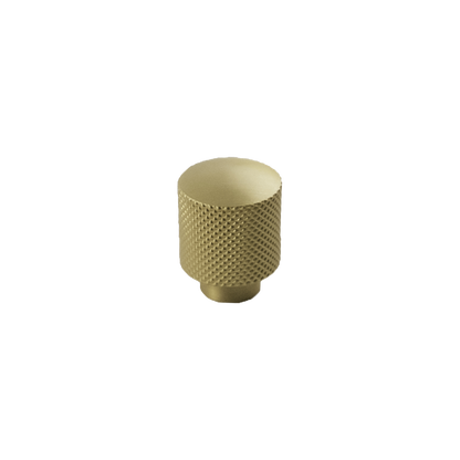 Verge Collection Knob 7/8 Inch Diameter Brushed Golden Brass Finish