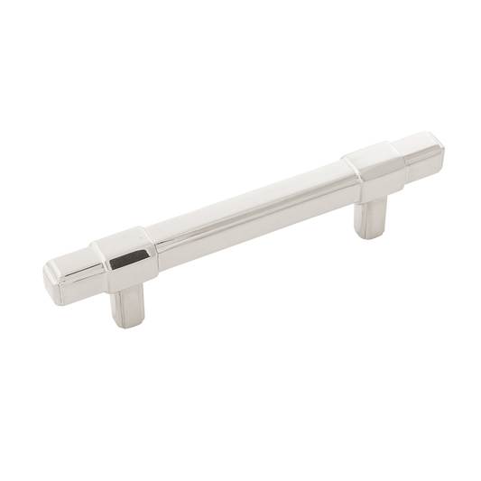 Monroe Collection Pull 3-3/4 Inch (96mm) Center to Center Polished Nickel Finish