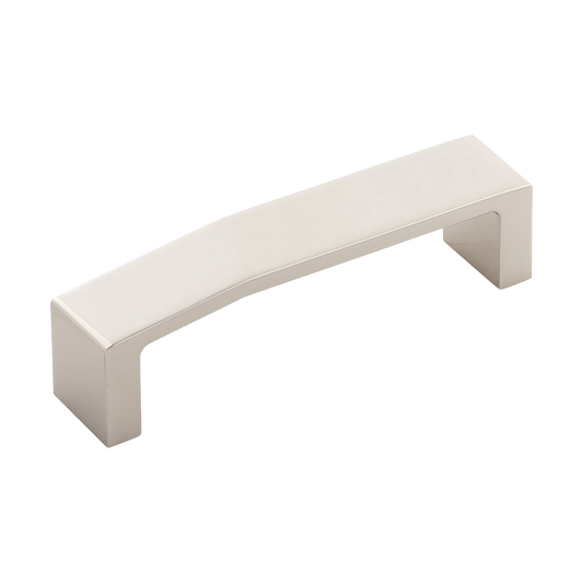 Veer Collection Pull 3-3/4 Inch (96mm) Center to Center Polished Nickel Finish