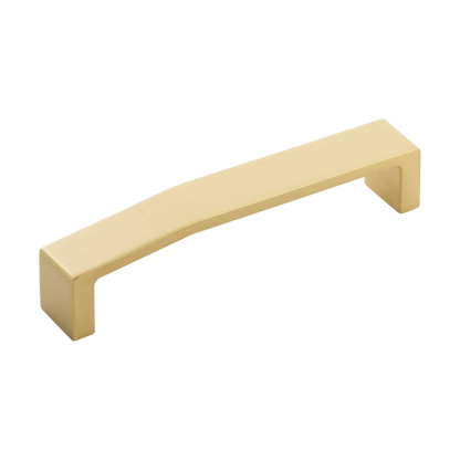Veer Collection Pull 5-1/16 Inch (128mm) Center to Center Brushed Golden Brass Finish
