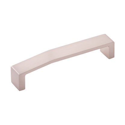 Veer Collection Pull 5-1/16 Inch (128mm) Center to Center Satin Nickel Finish