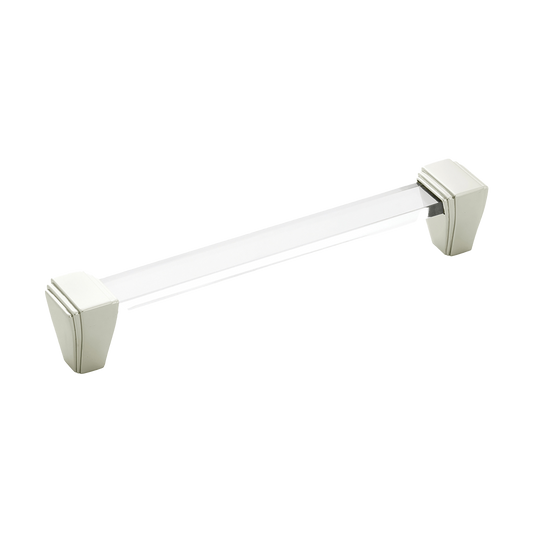 Belleclaire Collection Pull 6-5/16 Inch (160mm) Center to Center Crysacrylic with Polished Nickel Finish
