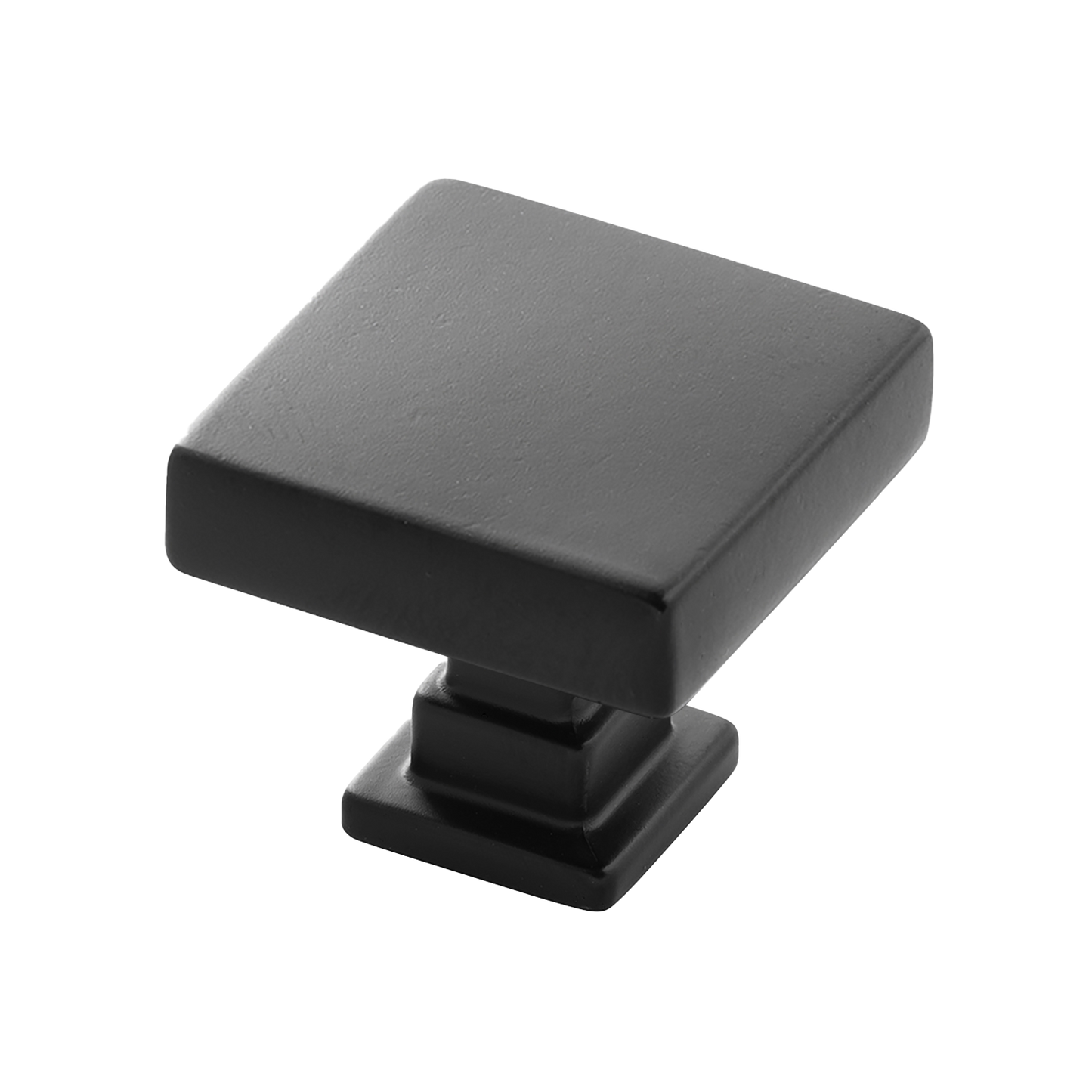 Brighton Collection Knob 1-1/4 Inch Square Matte Black Finish