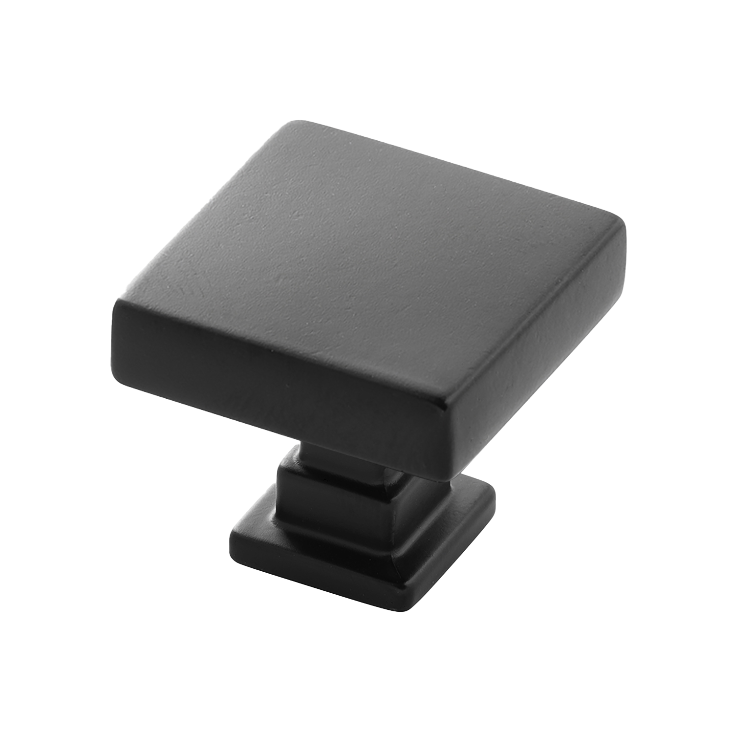 Brighton Collection Knob 1-1/4 Inch Square Matte Black Finish