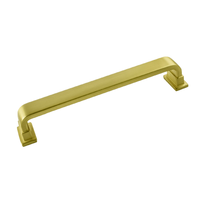 Brighton Collection Pull 6-5/16 Inch (160mm) Center to Center Brushed Golden Brass Finish