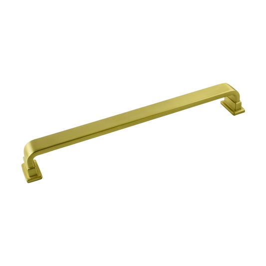 Brighton Collection Pull 8-13/16 Inch (224mm) Center to Center Brushed Golden Brass Finish