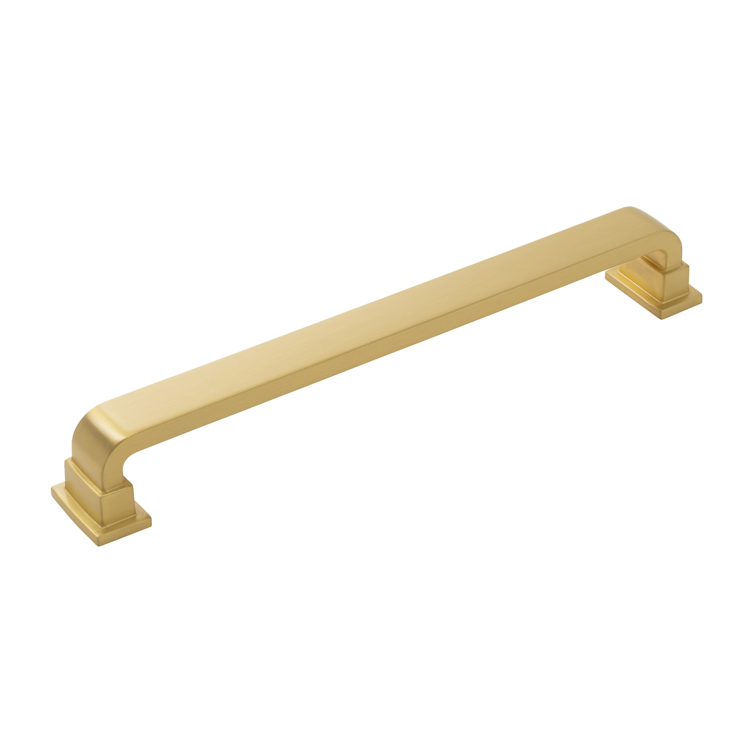 Brighton Collection Appliance Pull 12 Inch Center to Center Brushed Golden Brass Finish