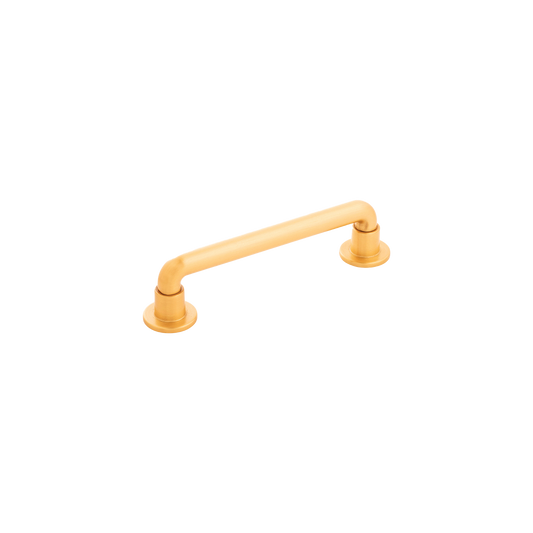 Urbane Collection Pull 5-1/16 Inch (128mm) Center to Center Brushed Golden Brass Finish