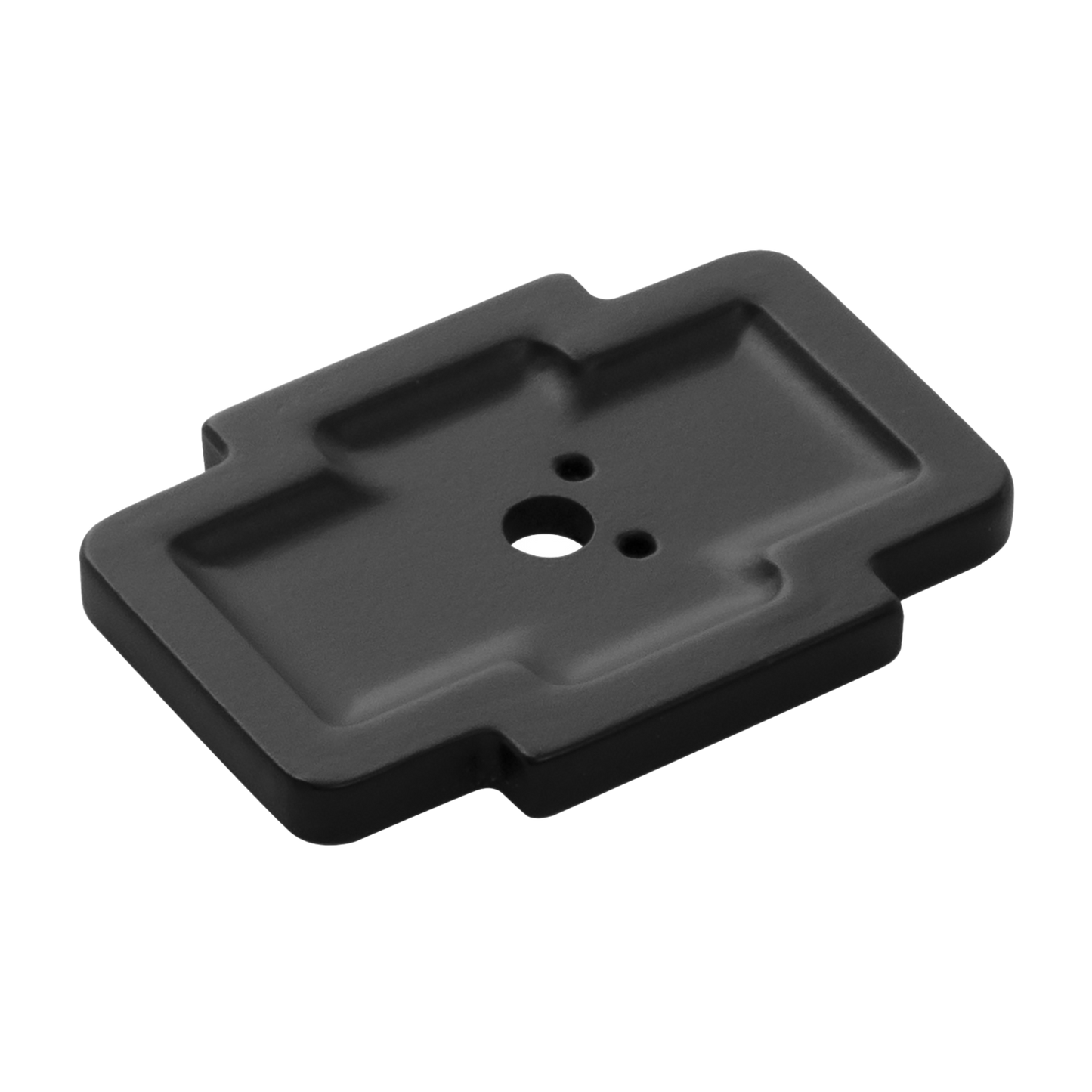 Coventry Collection Knob Backplate 1-3/4 Inch x 1-1/4 Inch Matte Black Finish