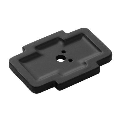 Coventry Collection Knob Backplate 1-3/4 Inch x 1-1/4 Inch Matte Black Finish