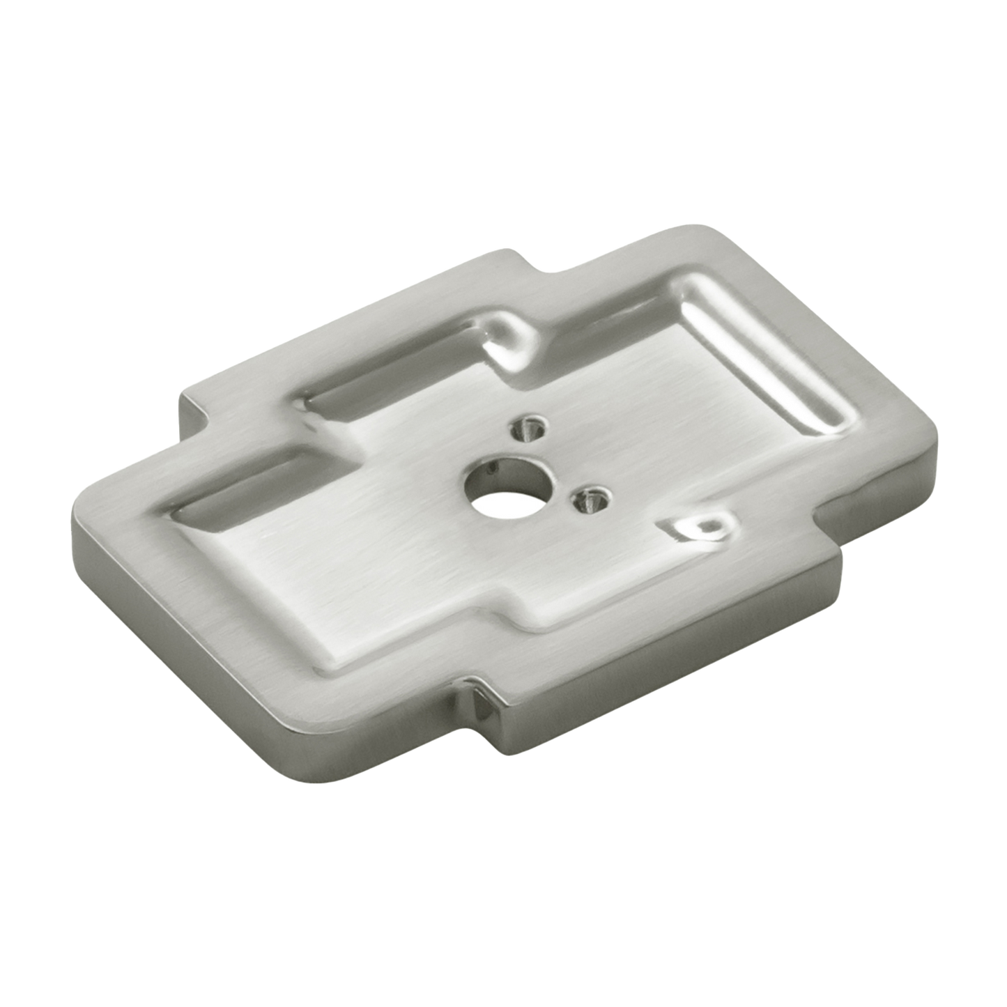 Coventry Collection Knob Backplate 1-3/4 Inch x 1-1/4 Inch Satin Nickel Finish