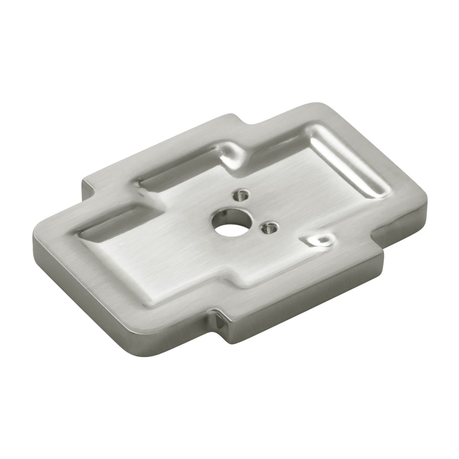 Coventry Collection Knob Backplate 1-3/4 Inch x 1-1/4 Inch Satin Nickel Finish