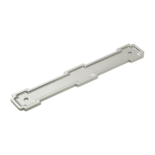 Coventry Collection Pull Backplate 6-5/16 Inch (160mm) Center to Center Polished Nickel Finish