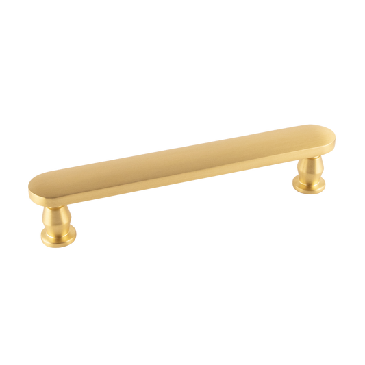 Anders Collection Pull 5-1/16 Inch (128mm) Center to Center Brushed Golden Brass Finish