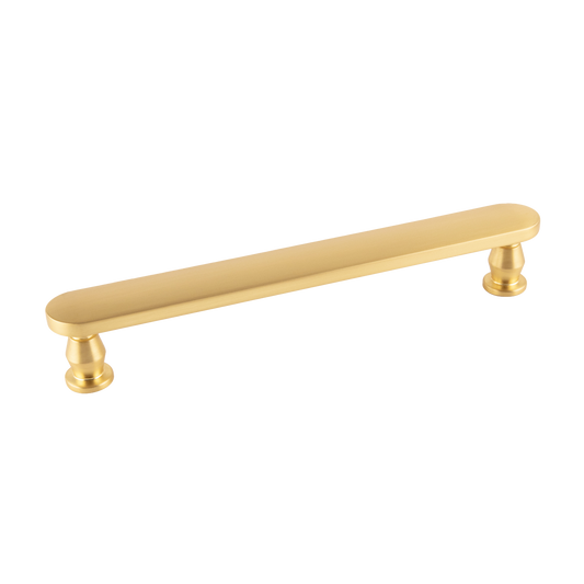 Anders Collection Pull 6-5/16 Inch (160mm) Center to Center Brushed Golden Brass Finish