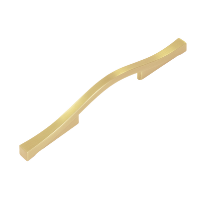 Emerge Collection Pull 3 Inch & 3-3/4 Inch (96mm) Center to Center Brushed Golden Brass Finish