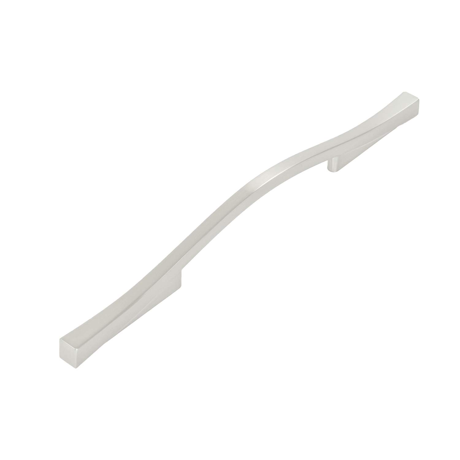 Emerge Collection Pull 5-1/16 Inch (128mm) & 6-5/16 Inch (160mm) Center to Center Satin Nickel Finish