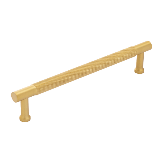 Verge Collection Pull 6-5/16 Inch (160mm) Center to Center Brushed Golden Brass Finish