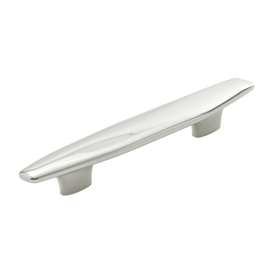 Pebble Collection Pull 3-3/4 Inch (96mm) & 5-1/16 Inch (128mm) Center to Center Polished Nickel Finish