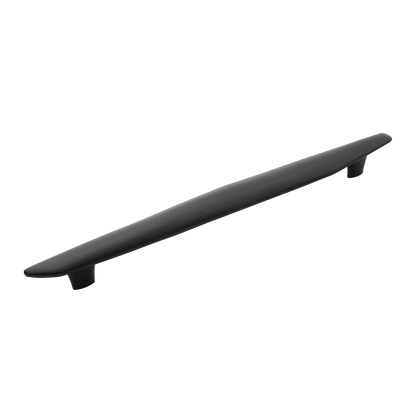 Pebble Collection Appliance Pull 18 Inch Center to Center Matte Black Finish