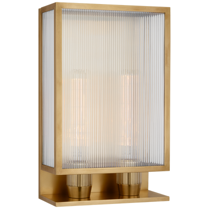 York 16" Double Box Outdoor Sconce