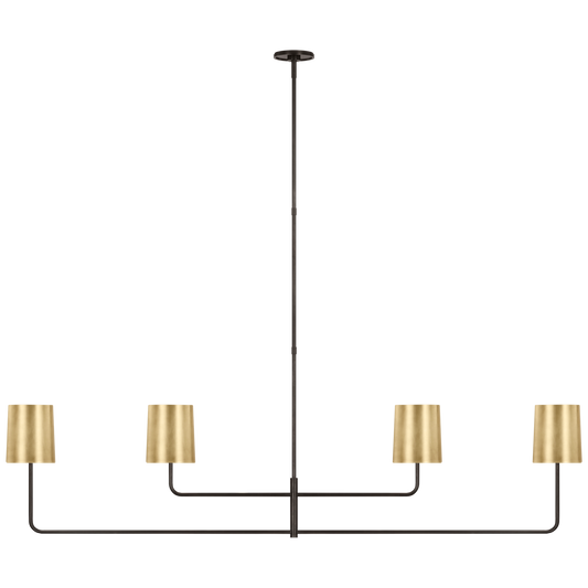 Lustre linéaire à quatre lumières Go Lightly de 70 po