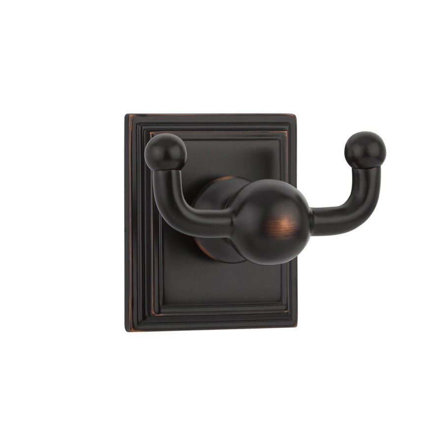 Traditional Brass Double Hook with Rosette