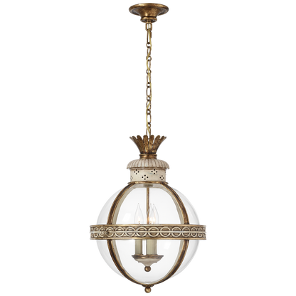 Crown Top Banded Globe Lantern