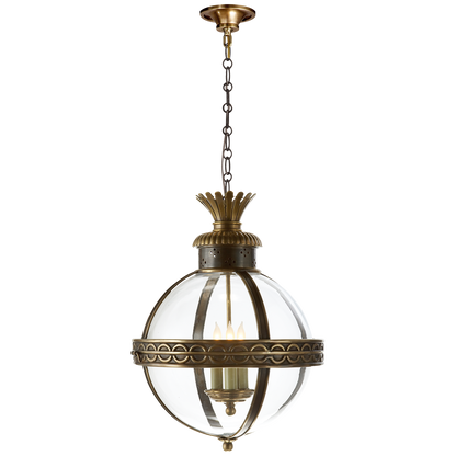 Crown Top Banded Globe Lantern