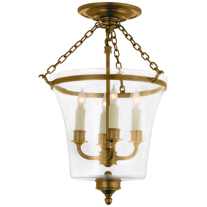 Sussex Semi-Flush Bell Jar Lantern