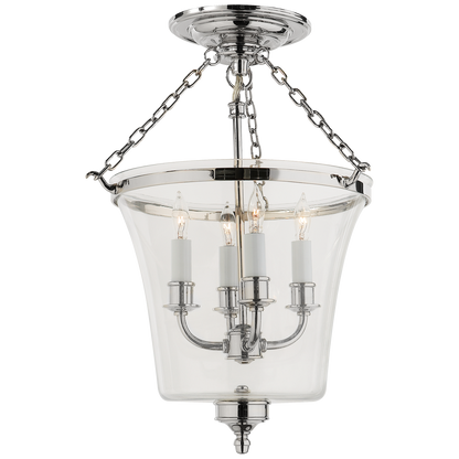 Sussex Semi-Flush Bell Jar Lantern