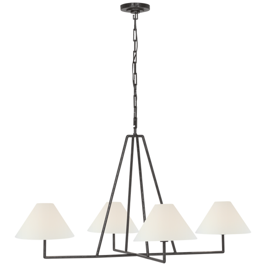 Ashton Extra Large Four Light Sculpted Chandelier