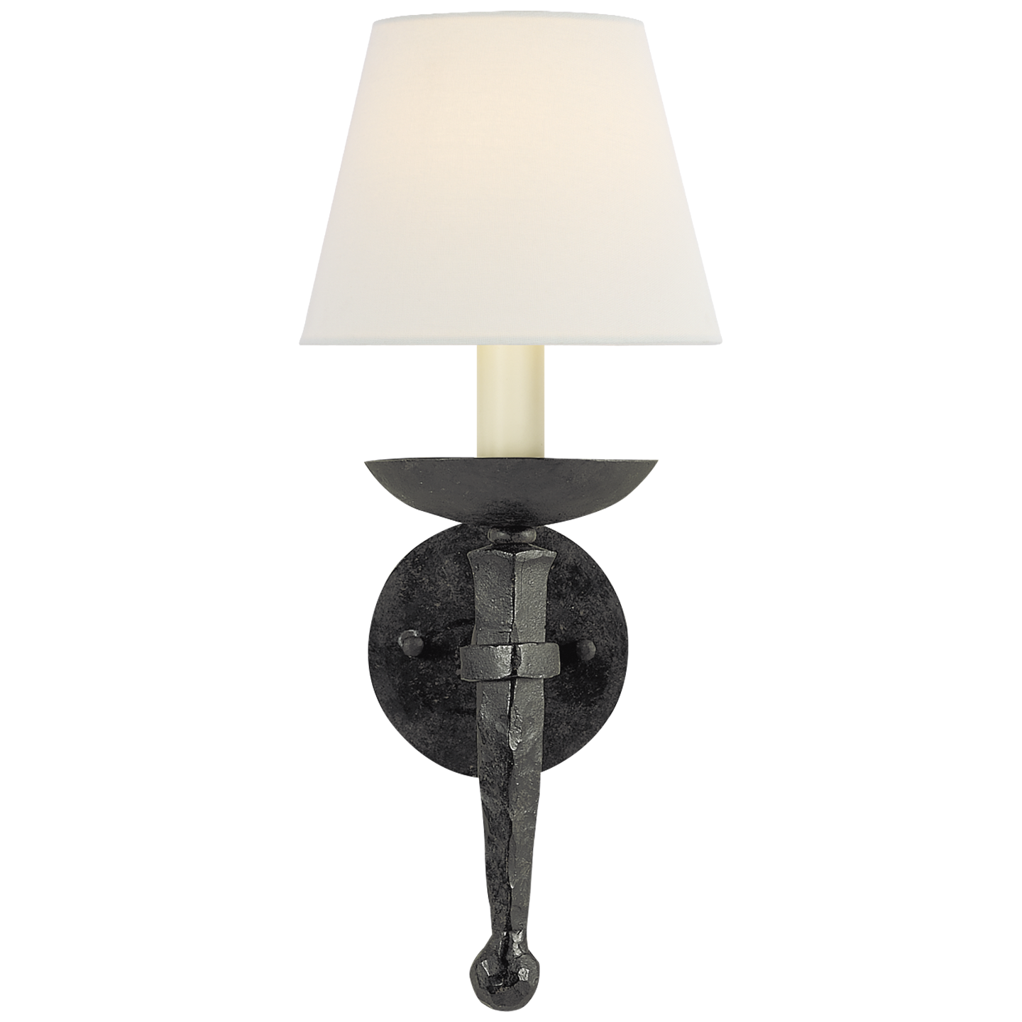 Applique torche en fer