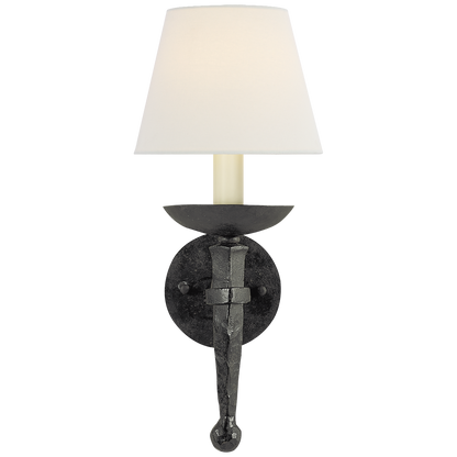 Applique torche en fer