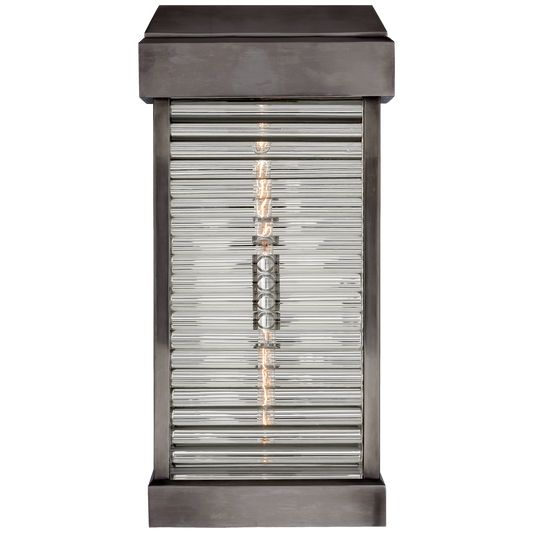 Dunmore Large Curved Glass Louver Sconce