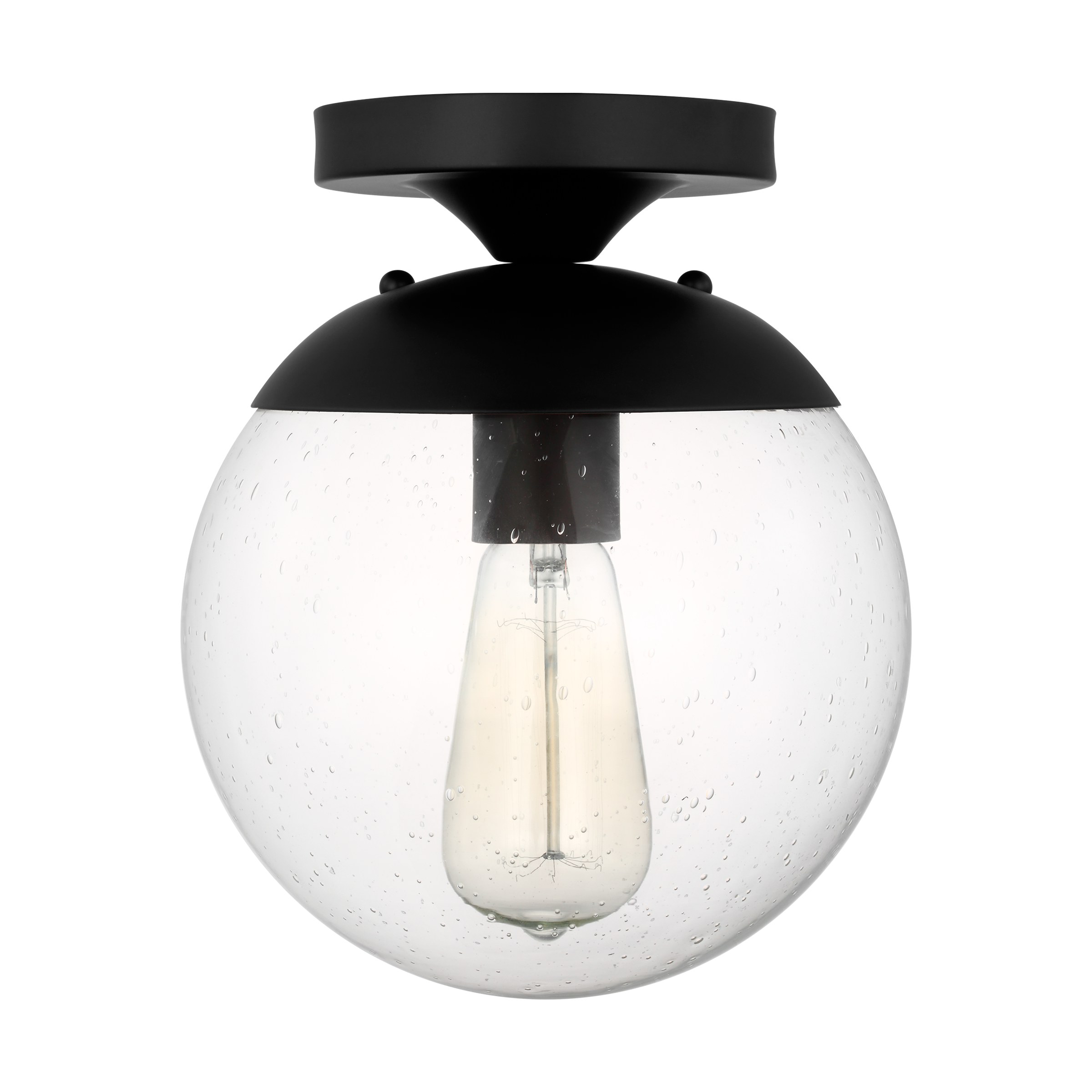 Leo - Hanging Globe Extra Large One Light Pendant with Clear Seeded Glass