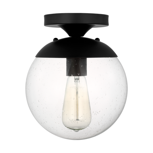 Leo - Hanging Globe Extra Large One Light Pendant with Clear Seeded Glass