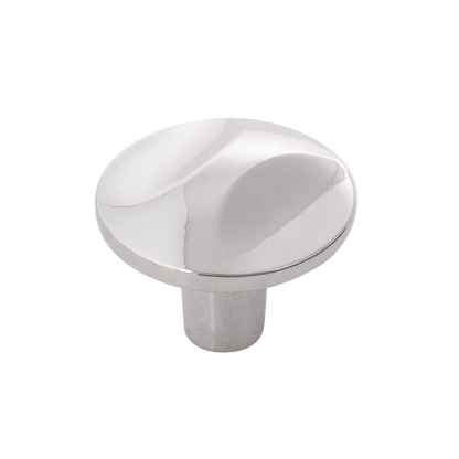 Facette Collection Knob 1-3/8 Inch Diameter Satin Brass Finish