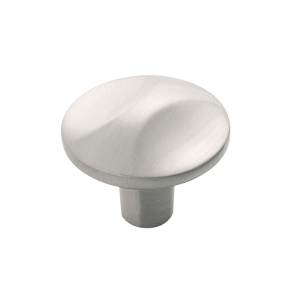 Facette Collection Knob 1-3/8 Inch Diameter Satin Brass Finish