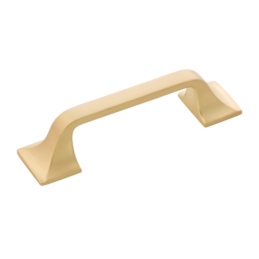 Facette Collection Knob 1-3/8 Inch Diameter Satin Brass Finish