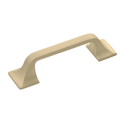 Facette Collection Knob 1-3/8 Inch Diameter Satin Brass Finish