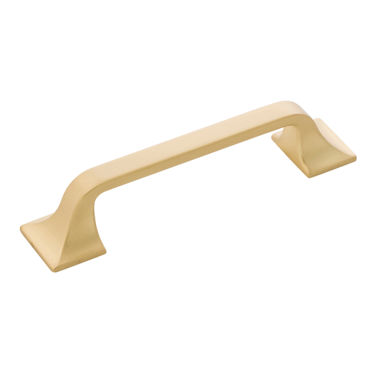 Facette Collection Knob 1-3/8 Inch Diameter Satin Brass Finish