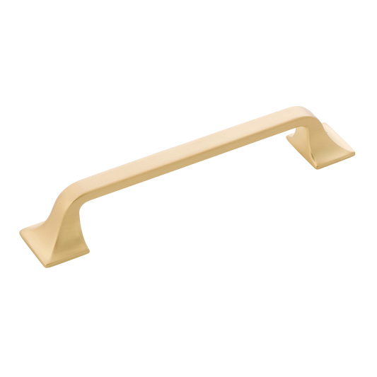 Facette Collection Knob 1-3/8 Inch Diameter Satin Brass Finish