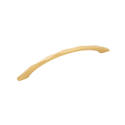 Facette Collection Knob 1-3/8 Inch Diameter Satin Brass Finish