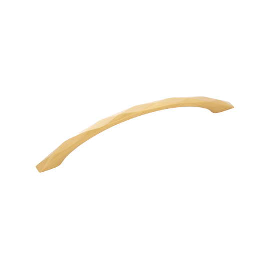 Facette Collection Knob 1-3/8 Inch Diameter Satin Brass Finish