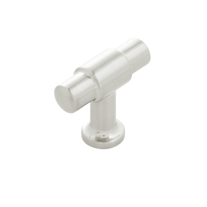 Facette Collection Knob 1-3/8 Inch Diameter Satin Brass Finish